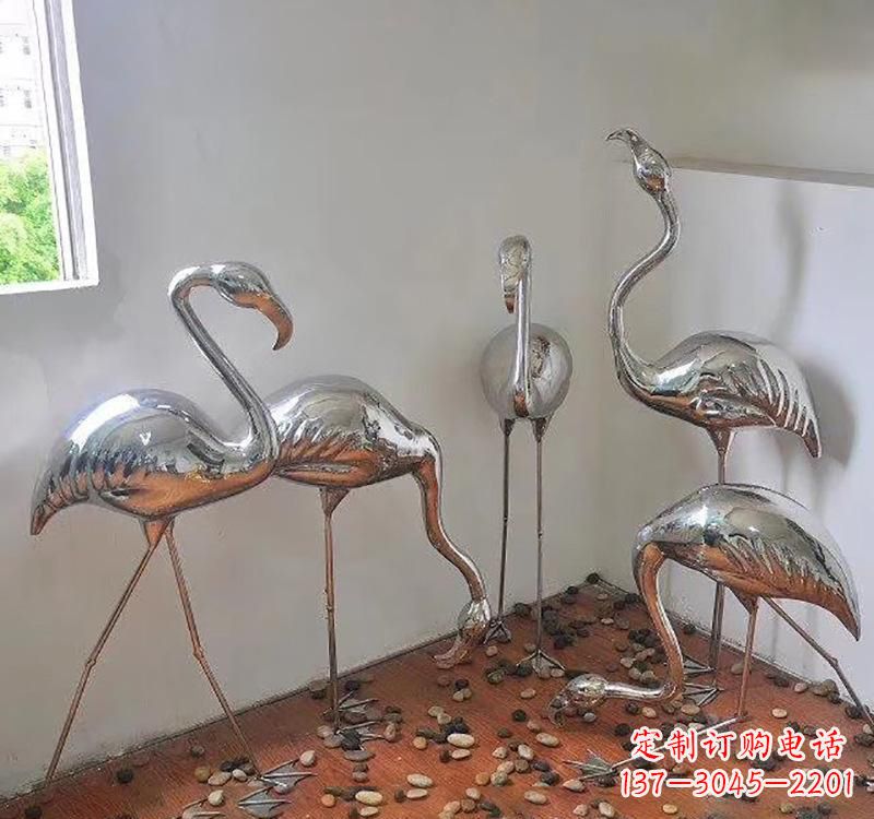 温州不锈钢火烈鸟雕塑2