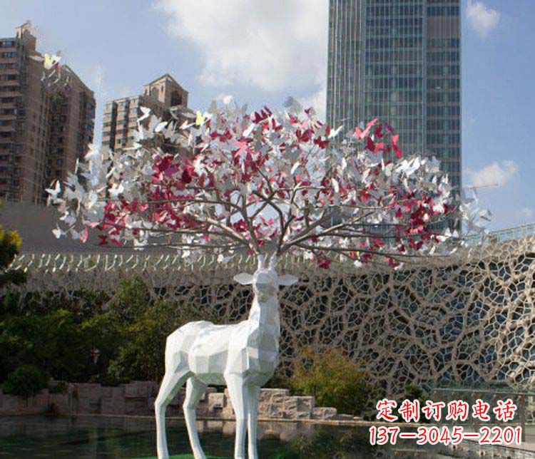 温州不锈钢梅花鹿雕塑艺术的精美结晶