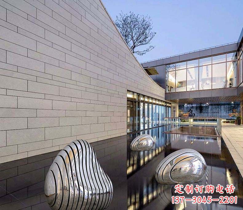 温州精美不锈钢假山雕塑