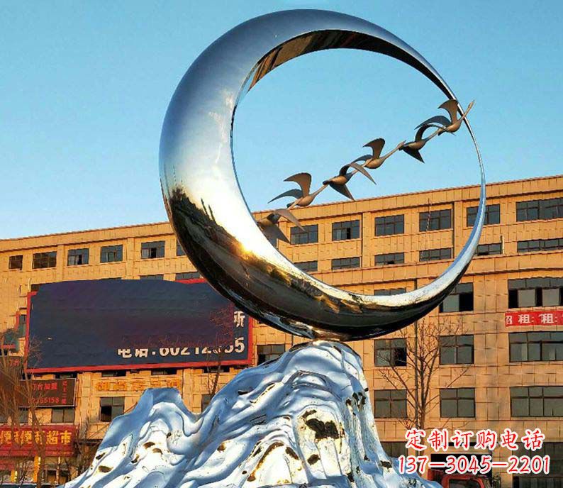 温州雁雕塑不锈钢的艺术精灵