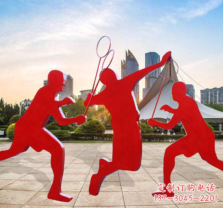 温州不锈钢羽毛球雕塑艺术与运动的完美结合
