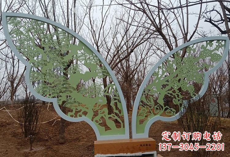 温州不锈钢剪纸蝴蝶翅膀雕塑