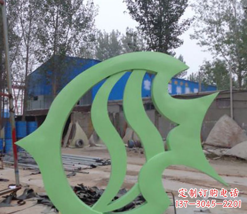 温州不锈钢剪纸鲤鱼雕塑