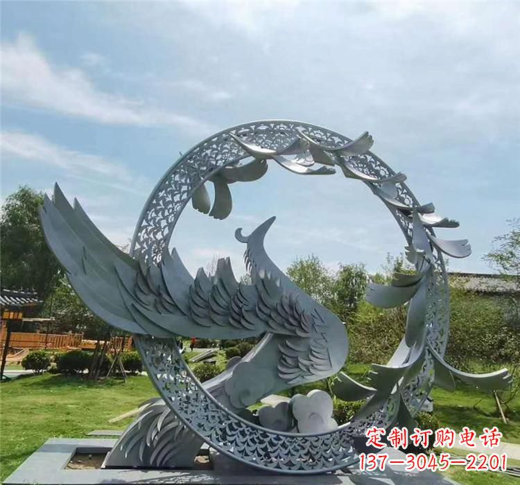 温州不锈钢简易凤凰雕塑