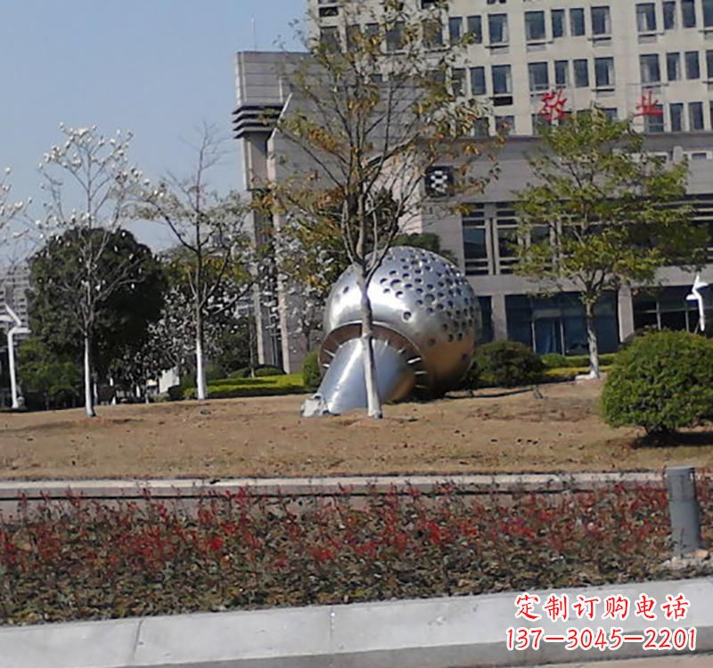 温州不锈钢简约话筒雕塑