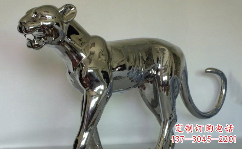 温州不锈钢金钱豹雕塑