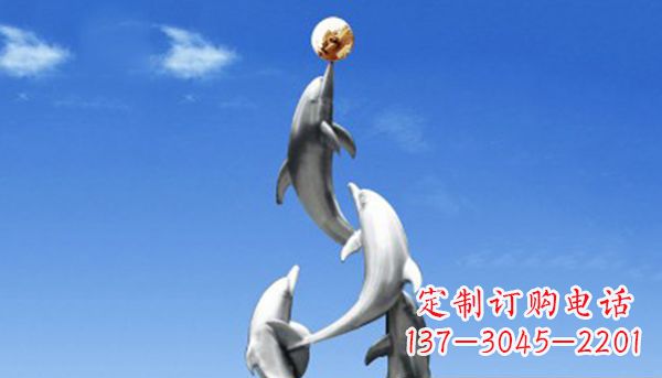 温州不锈钢海豚雕塑——精美的海洋艺术