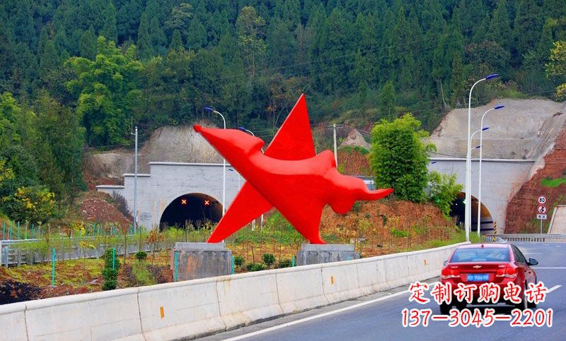 温州不锈钢五角星雕塑标志着和平与希望