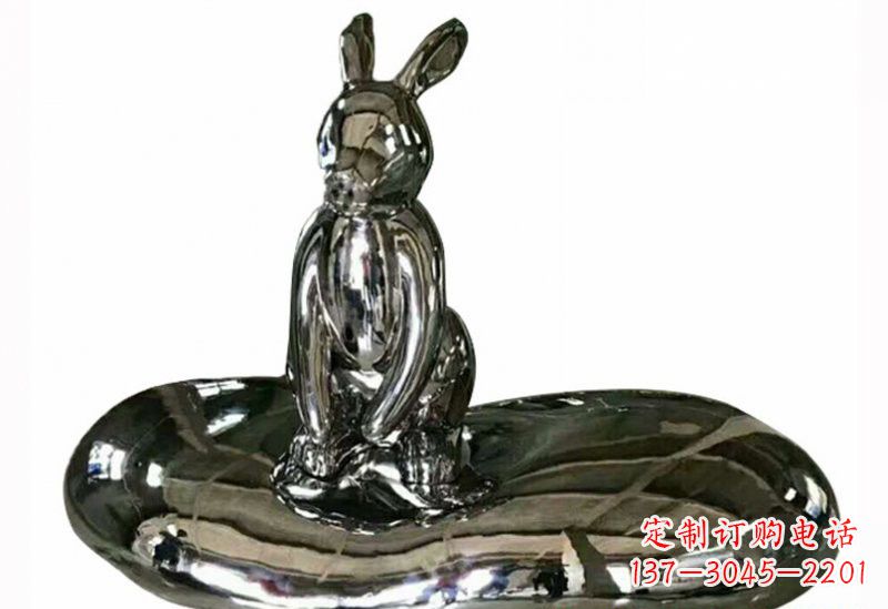温州不锈钢兔子雕塑