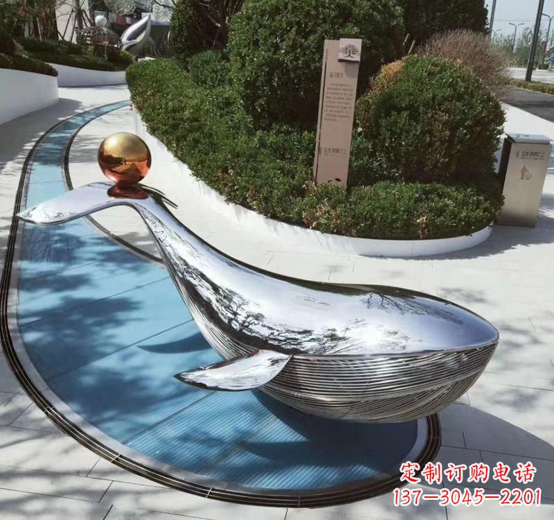 温州精美不锈钢海豚雕塑