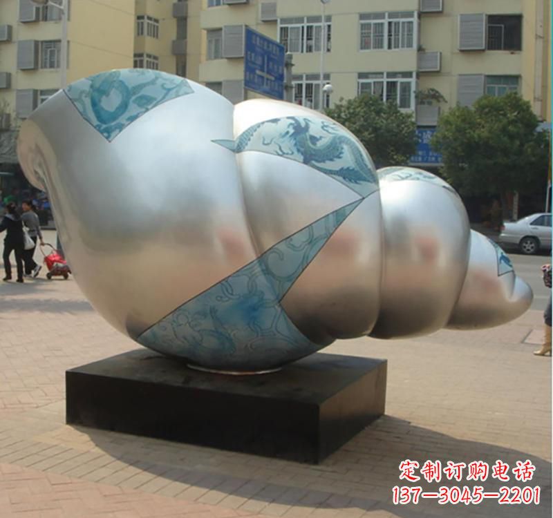温州不锈钢海螺雕塑艺术的精美融合