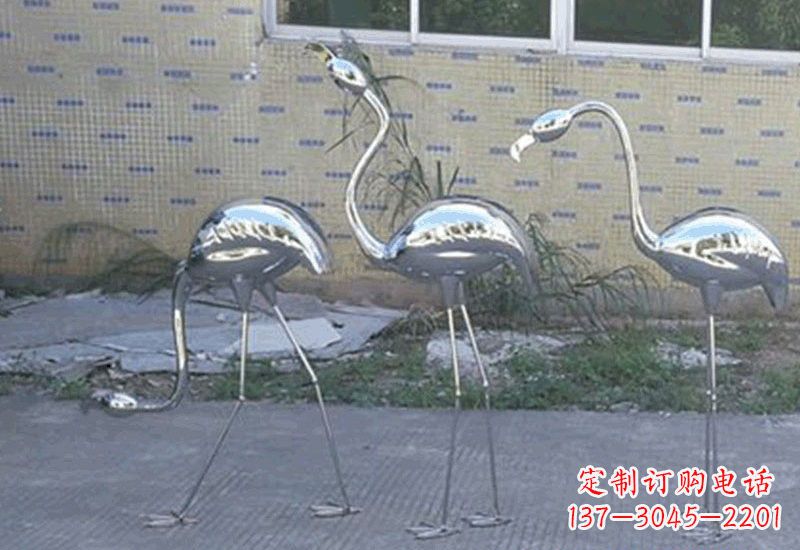 温州不锈钢镜面火烈鸟雕塑