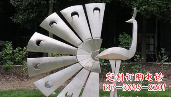 温州不锈钢孔雀公园雕塑