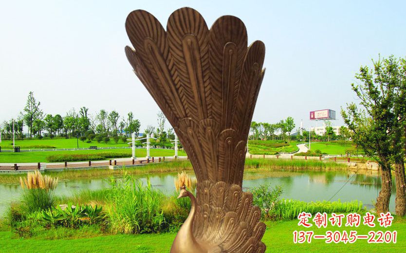 温州不锈钢孔雀公园动物雕塑