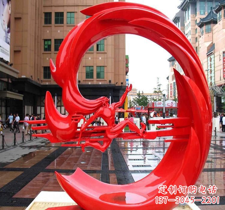 温州不锈钢夸父追日雕塑