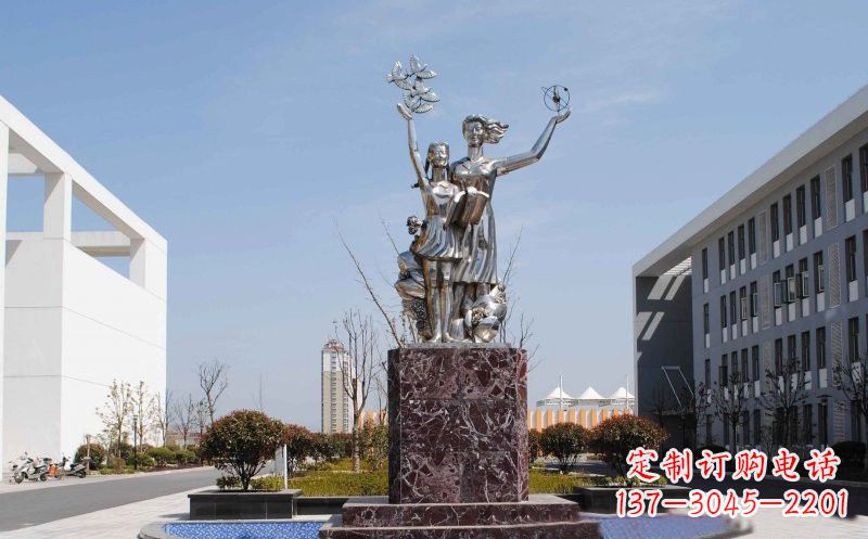 温州不锈钢学生雕塑——记录学生成长的精美艺术品