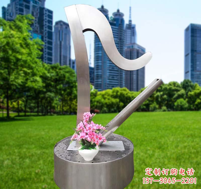 温州不锈钢乐器竖琴雕塑