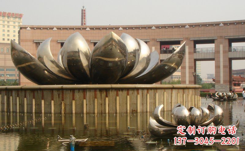 温州不锈钢莲花雕塑一种精美的艺术品