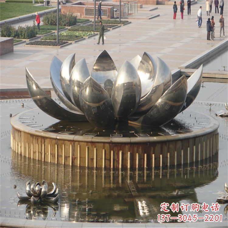 温州不锈钢莲花喷泉——艺术与美的完美结合