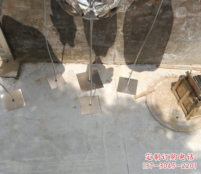 温州不锈钢莲花荷叶酒店大厅景观雕塑