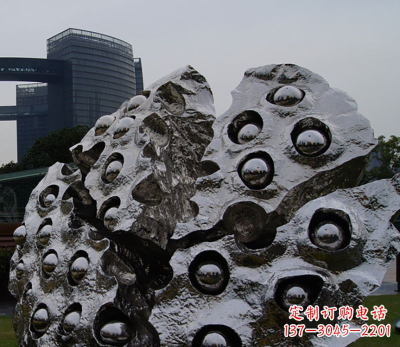 温州不锈钢莲蓬雕塑精美绝伦