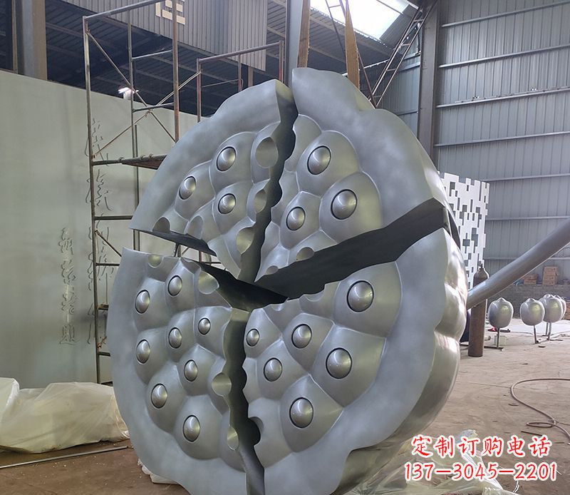 温州不锈钢莲蓬雕塑精美外形 引人入胜