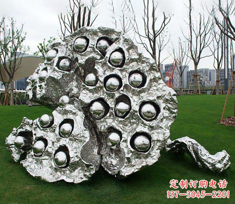 温州不锈钢莲蓬雕塑——精美极致的艺术品