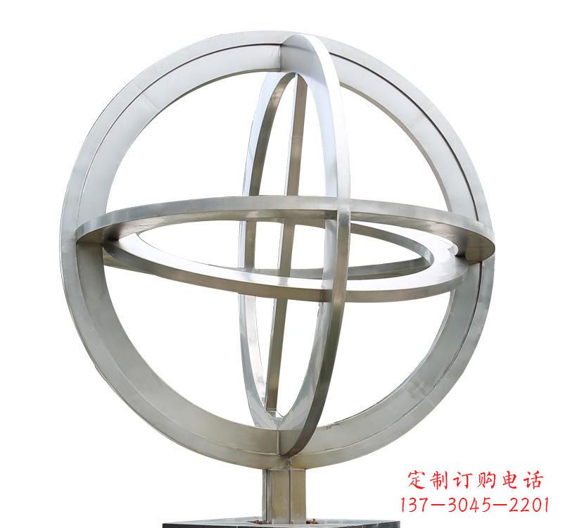 温州不锈钢镂空地球仪雕塑2