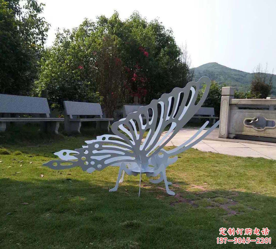 温州不锈钢镂空蝴蝶装饰雕塑