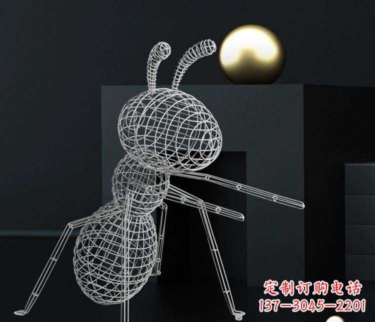 温州不锈钢镂空蚂蚁雕塑艺术与科技的结合
