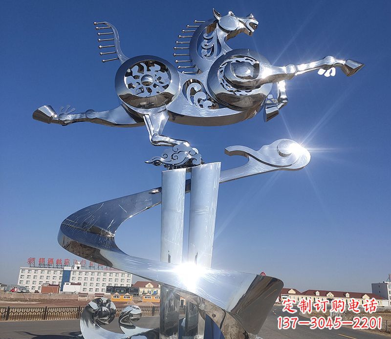 温州不锈钢马踏飞燕雕塑——精美的艺术品