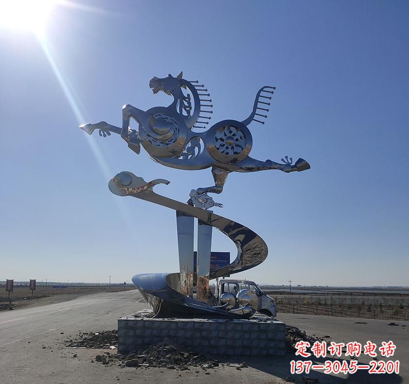 温州不锈钢马踏飞燕城市雕塑