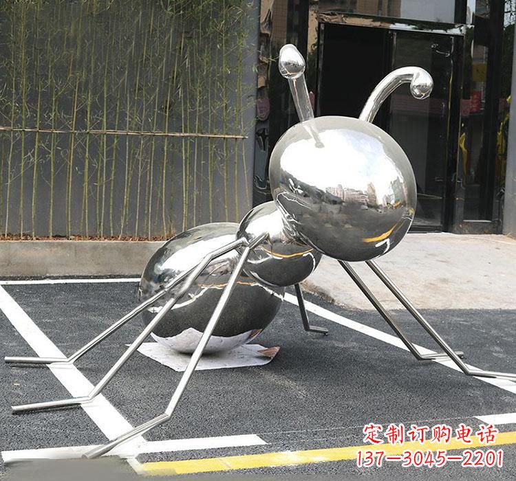 温州不锈钢蚂蚁动物雕塑