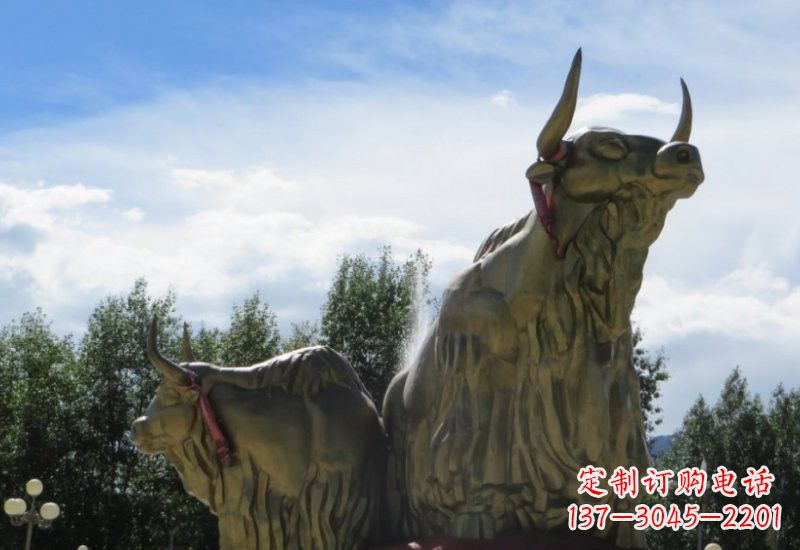 温州不锈钢牦牛雕塑