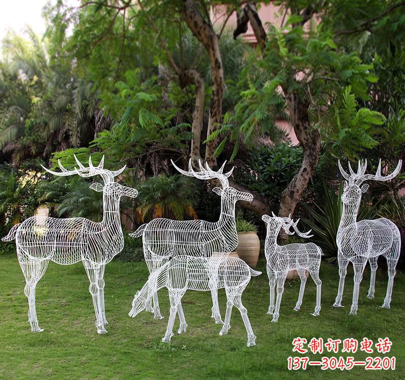 温州不锈钢梅花鹿雕塑