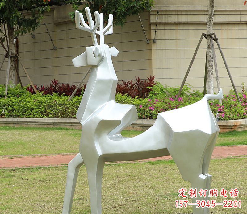 温州不锈钢美陈动物鹿