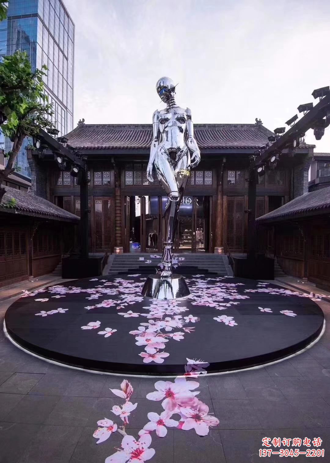 温州美女雕塑点亮城市之美