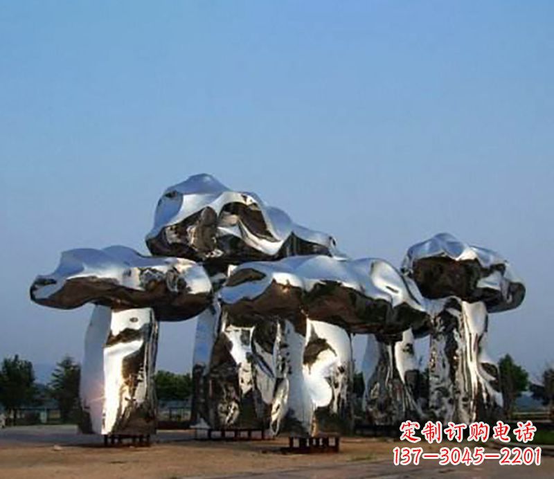 温州不锈钢蘑菇广场雕塑