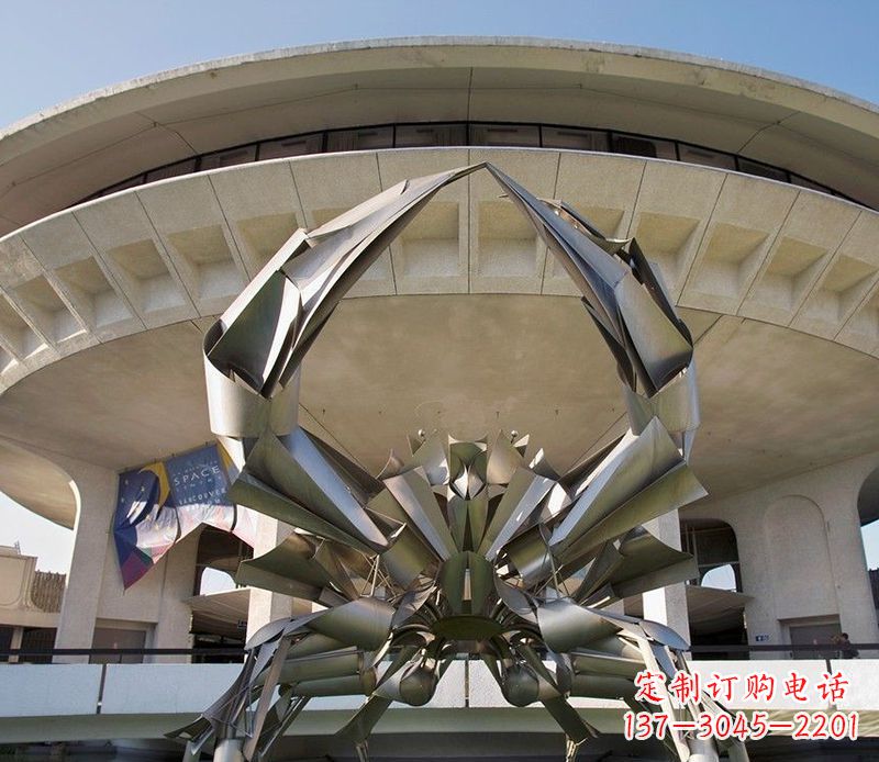 温州不锈钢螃蟹雕塑美观耐候的户外装饰