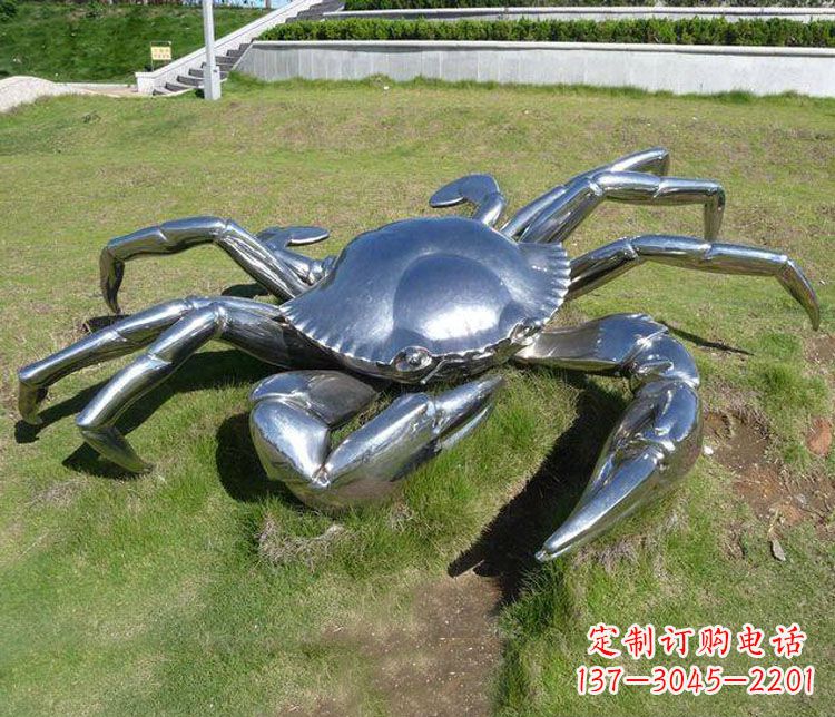 温州不锈钢螃蟹雕塑——给景观增添灵动之美