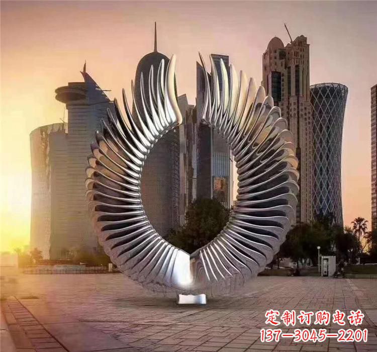 温州不锈钢喷泉雕塑灵动的艺术美学
