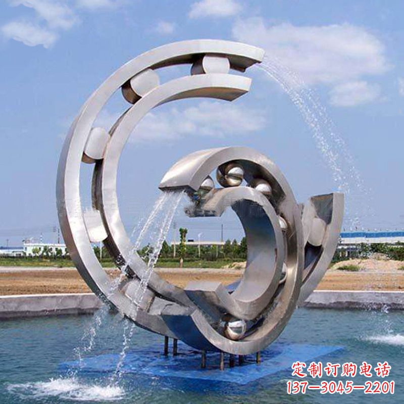 温州不锈钢喷水雕塑点缀园林水景的美