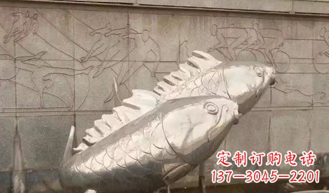 温州不锈钢喷泉鱼雕塑