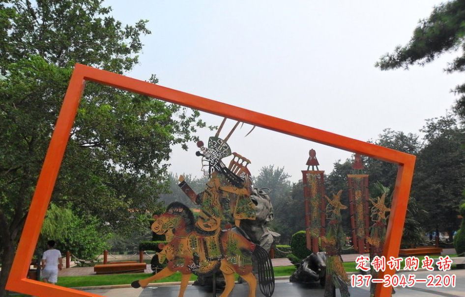 温州传承皮影戏——不锈钢皮影戏雕塑