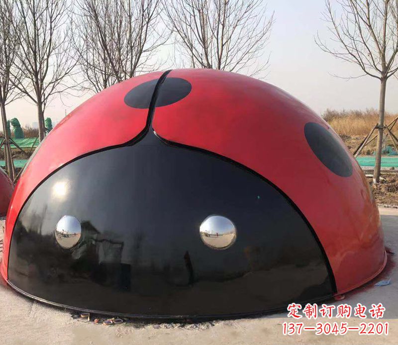 温州不锈钢瓢虫雕塑精致的艺术之美