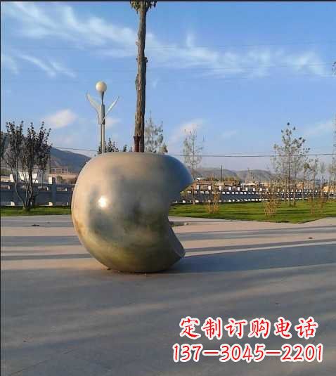 温州不锈钢苹果雕塑艺术与现实的完美结合