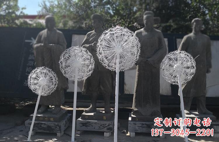 温州不锈钢蒲公英喷泉雕塑
