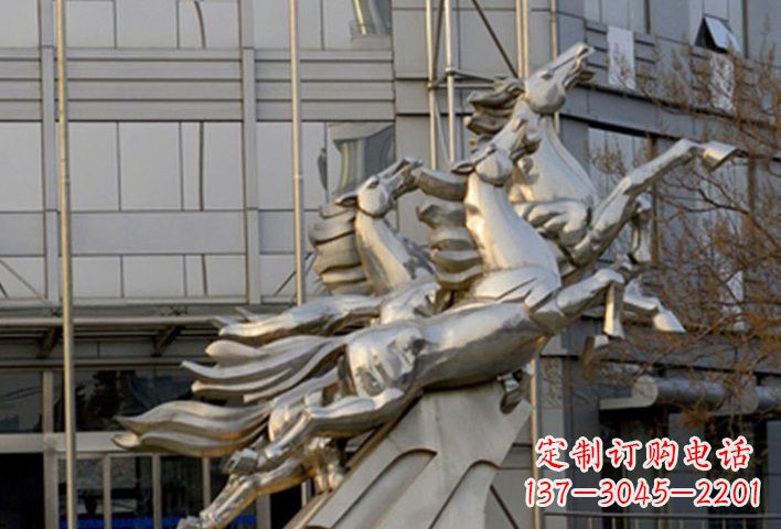 温州不锈钢企业奔马雕塑