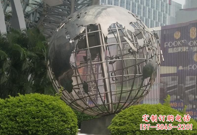 温州不锈钢企业地球仪雕塑