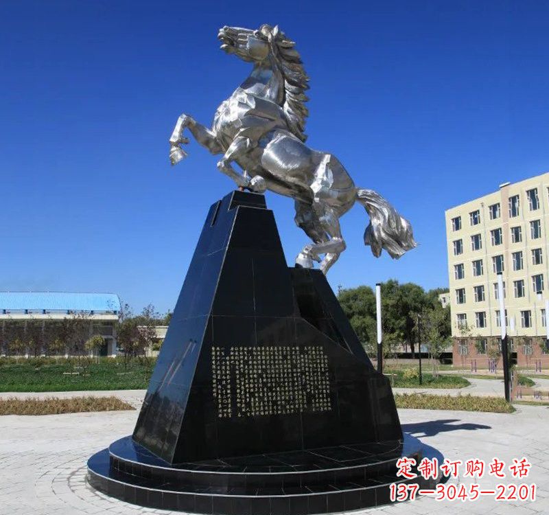 温州不锈钢企业广场奔马雕塑